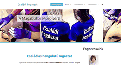 Desktop Screenshot of csaladi-fogaszat.com